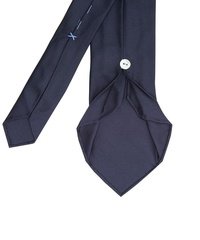 Jedwabny granatowy krawat profuomo imperial oxford 7 fold