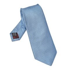 Elegancki błękitny krawat jedwabny van thorn o prostym splocie