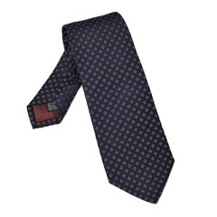 Elegancki granatowy krawat van thorn we wzór