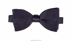 Muszka jedwabna satynowa granatowa midnight blue - klasyczna 6cm