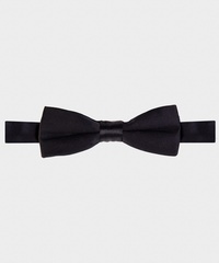 Czarna elegancka muszka jedwabna 