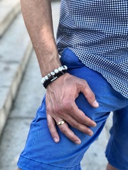 Bransoletka black onyx double s