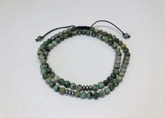 Bransoletka african turquoise double s