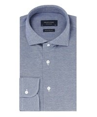 Elegancka jasnoniebieska koszula męska z dzianiny (slim fit) 37