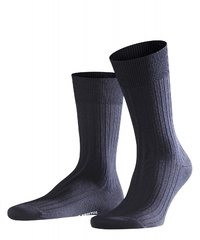 Eleganckie granatowe wełniane skarpety falke bristol w prążki rozmiar 45-46