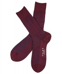 Klasyczne bordowe skarpety falke shadow w niebieski prążek rozmiar 43-44