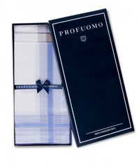 Eleganckie chusteczki męskie bawełniane bordo brąz niebieski 3szt