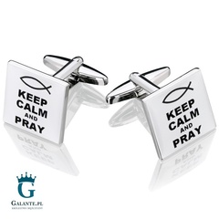 Spinki do mankietów x2 keep calm & pray