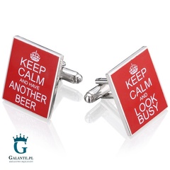 Spinki do mankietów keep calm & beer ue-00970