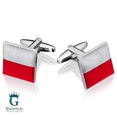 Spinki do mankietów x2 biało-czerwoni