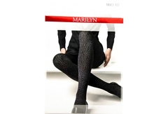 Grace r17 marilyn szare rajstopy w czarne nieregularne kropki