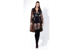 Leopard 50 den knittex noa czarne rajstopy w centki jak pończochy