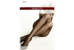 Charly m04 marilyn rajstopy kabaretki - żakardowe w kropeczki