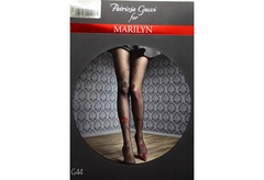 Gucci g44 marilyn czarne rajstopy w czerwone kwiatki