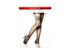 Allure r09 marilyn czarne rajstopy ze wzorem tygrysem