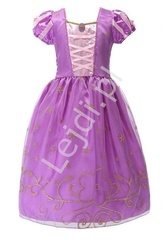 Kostium roszpunka na bal karnawałowy, przebranie dla dziewczynki , długa suknia 387