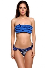 Bikini strój kąpielowy falbanki wzory