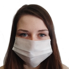 Maska ochronna biała flizelinowa ms-10-wh