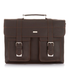 Brązowa skórzana teczka torba męska vintage paolo peruzzi g-45-br