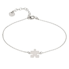 Bransoletka celebrytka believe srebrna z puzzlem