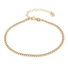 Bransoletka na nogę vintage srebrna pozłacana pancerka 3 mm