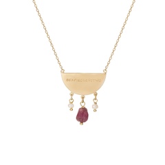 Naszyjnik amulet srebrny pozłacany z napisem bezpieczeństwo