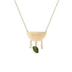 Naszyjnik amulet srebrny pozłacany z napisem wolność