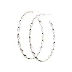Kolczyki trendy srebrne koła 4,5 cm