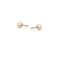 Kolczyki soft złote kulki 3mm