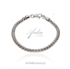 Bransoletka srebrna kuleczki 19 cm