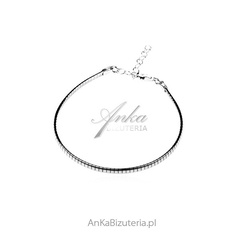 Srebrna bransoletka - piękna biżuteria włoska - elegancka , kobieca