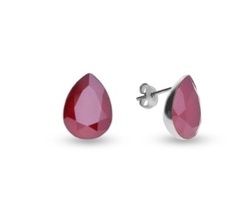 Kolczyki srebrne swarovski atessa royal red