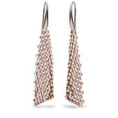 Kolczyki srebrne swarovski pr. 925 flapper w kolorze silk