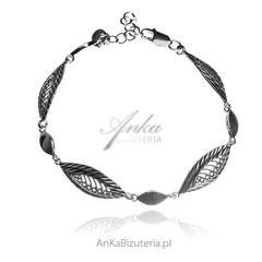 Biżuteria damska - bransoletka listki ażurowe