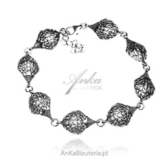 Bransoletka srebrna w stylu bizantyjskim