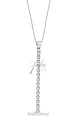 Biżuteria srebrna swarovski - naszyjnik swarovski w kolorze cristal