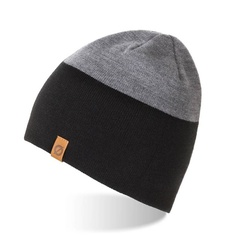 Męska czapka jesienno-zimowa beanie brodrene cz17 ciemnoszara