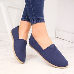 Espadryle damskie tekstylne slip on granatowe mckeylor