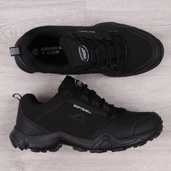 Buty trekkingowe wodoodporne czarne american club