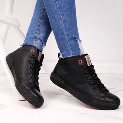 Trampki za kostkę czarne cross jeans ii2r4032c