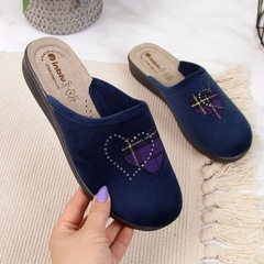 Kapcie domowe damskie granatowe inblu