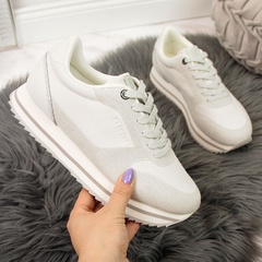 Buty sportowe damskie na platformie białe big star ii274216