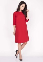 Czerwona  sukienka mini z uroczymi kokardkami