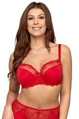 Ava 1030 novato czerwony biustonosz półusztywniany plus size