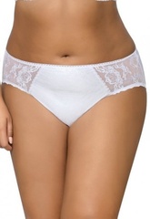 Ava 1130 manche białe figi damskie plus size