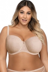 Ava 1710 snowflake beżowy biustonosz usztywniany plus size