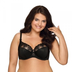 Ava 1922 freesia czarny biustonosz miękki plus size