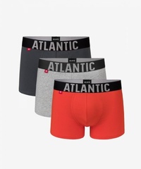 Atlantic 3smh-003 khaki/szary/pomarańczowy bokserki męskie 3-pack