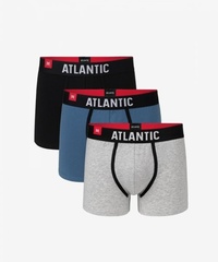 Atlantic 3smh-002 czarny/denim/szary bokserki męskie 3-pack