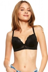 Henderson ladies halo 35235 czarny biustonosz push-up